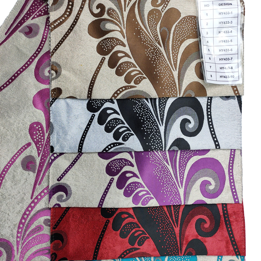 Klasický luxusní styl Design Polyester Jacquard Blackout Curtain Fabric 