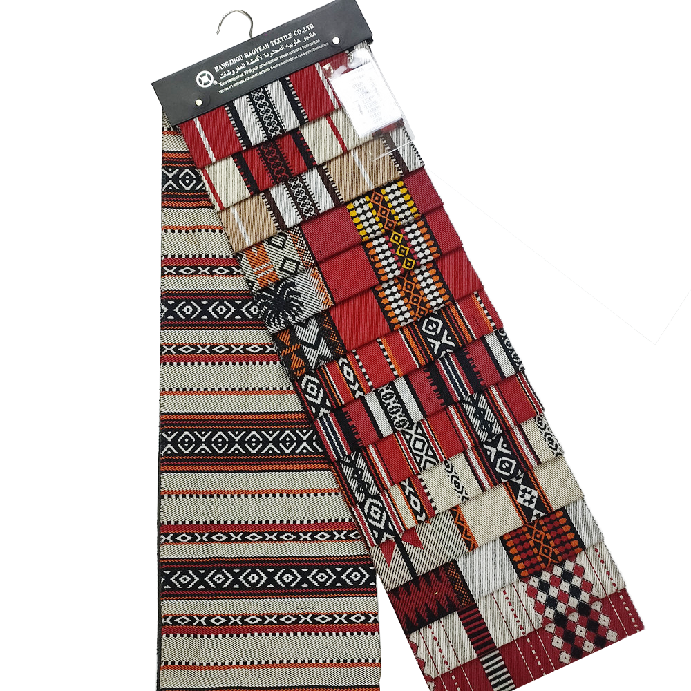 Vlastní arabský styl Červená a černá Jacquard Sadu Poholečící látka