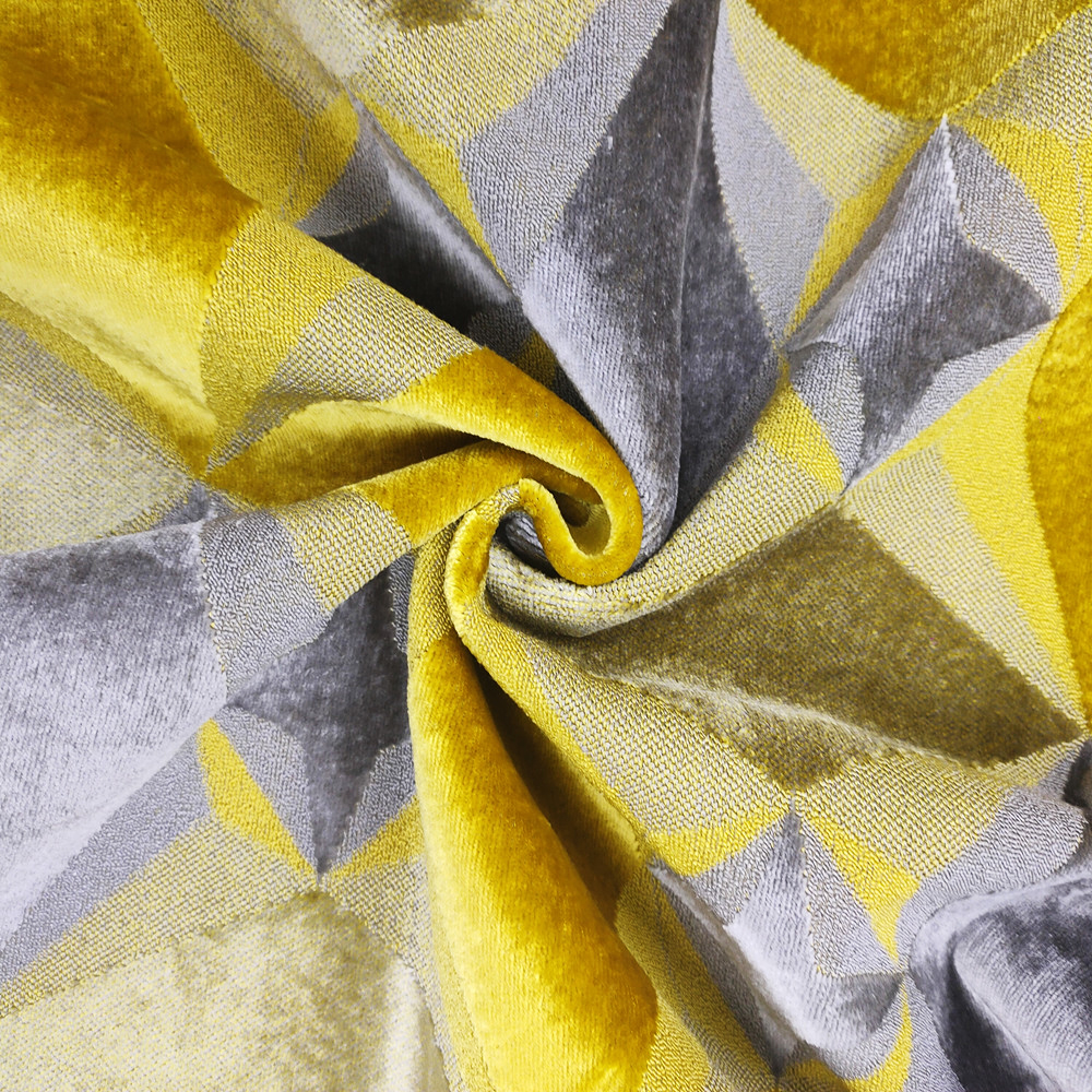 Geometrický vzorec Moderní design Dvě barevné jacquard řezané pileové pohovky tkaniny 