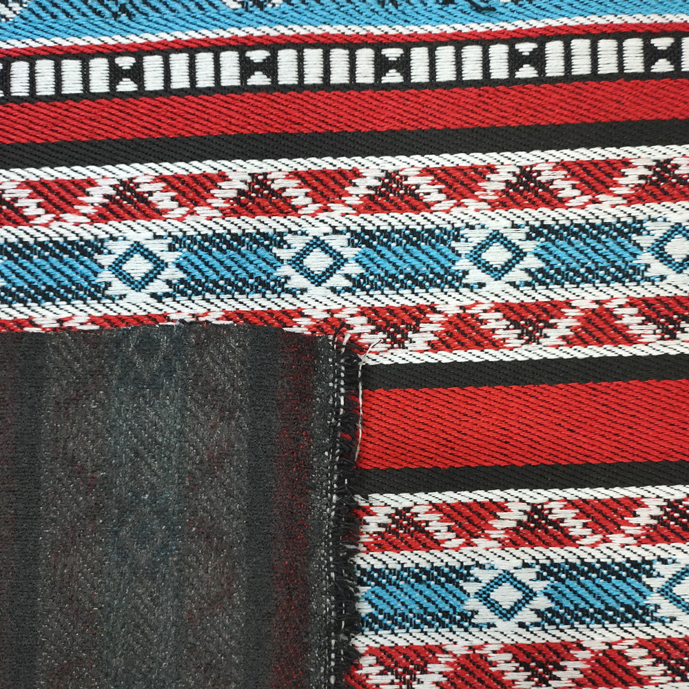 Arabský styl Sadu polyesterová bavlněná příze obarvená jacquard tkanina pro pohovku a tašku