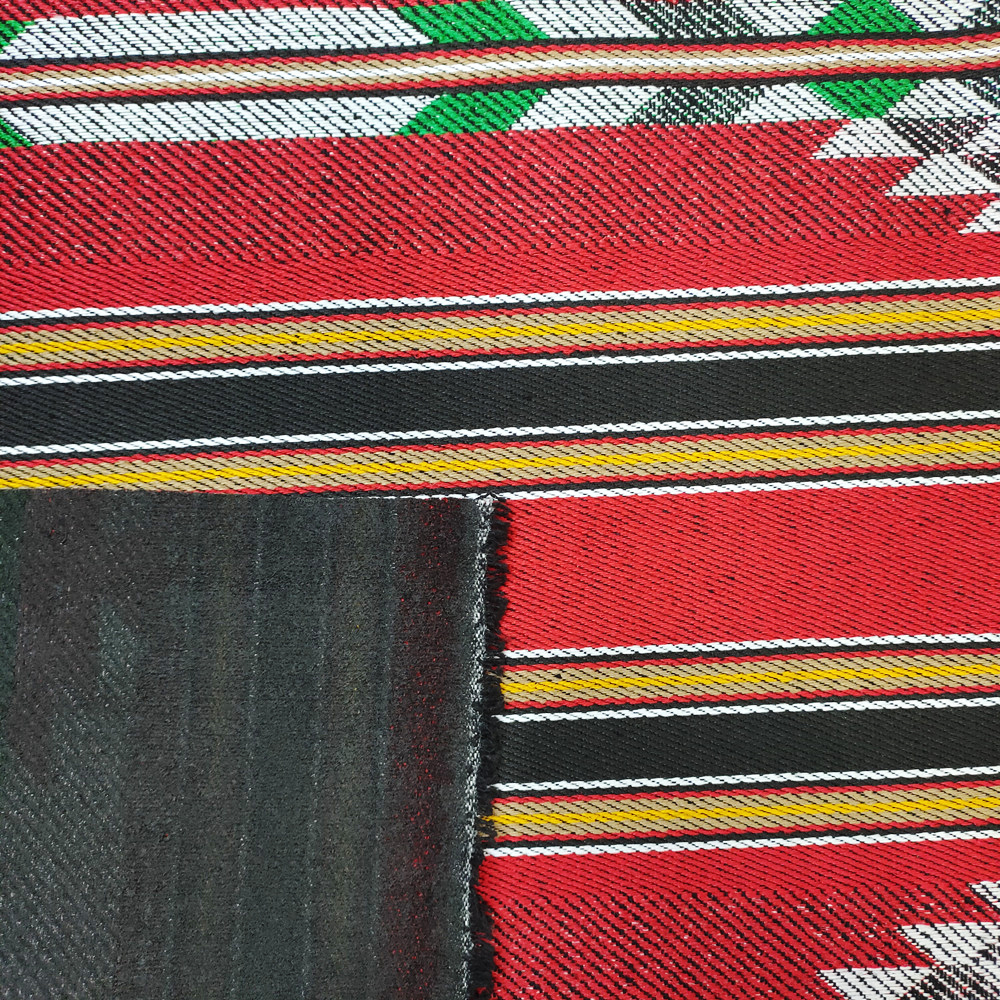 Arabský styl Sadu polyesterová bavlněná příze obarvená jacquard tkanina pro pohovku a tašku