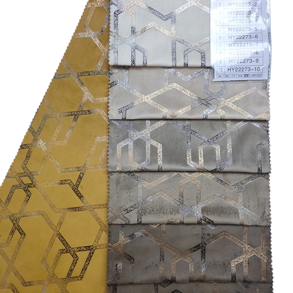 Kreativní geometrický vzor zlatá fólie Print Holland Velvet Pohoří nábytek látka